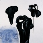 Three, 1994, Tempera, graphite, oil on paper 23” x 23” SOLD