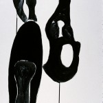 Two, 1994, Tempera, graphite on paper 23” x 30”