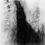 Waterspout I, 1995, Conte, charcoal on paper 32” x 22”