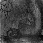 Waterspout II, 1995, Conte, charcoal on paper 32” x 22”