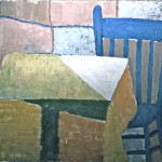 Blue Table, 1969, Oil on canvas 15” x 24” SOLD