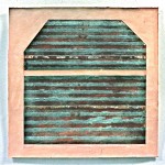 Pueblo Bonito, 1977 Pastel, acrylic, tape on paper 16” x 16”